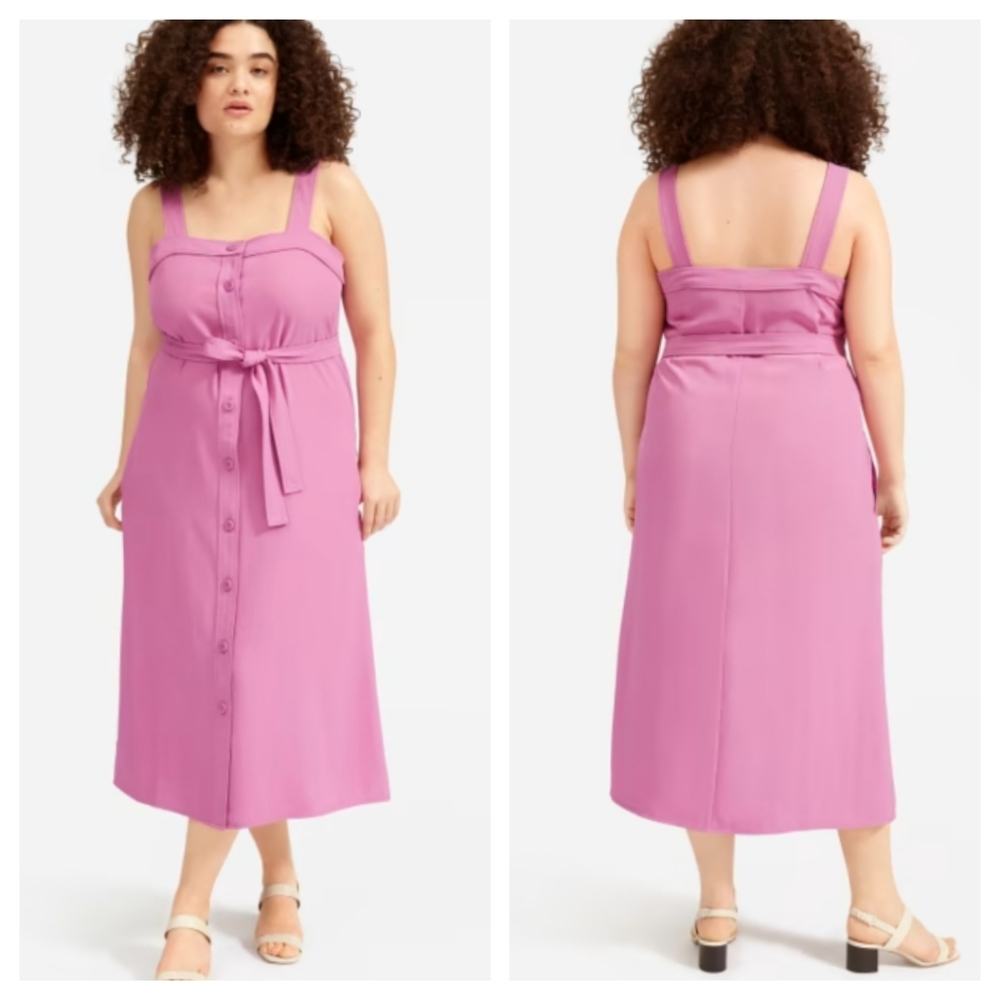 EVERLANE Purple The Japanese GoWeave Picnic Dress